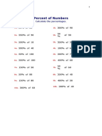 Percent of Numbers: Calculate The Percentages