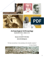 Archaeological Anthropology: Handwritten Notes: 1.8 (B) +1.1+1.3