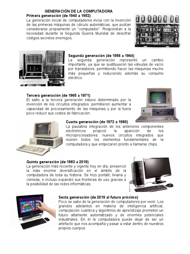 Generaciones Del Computador Calaméo Mapa Mental Generacion De Los