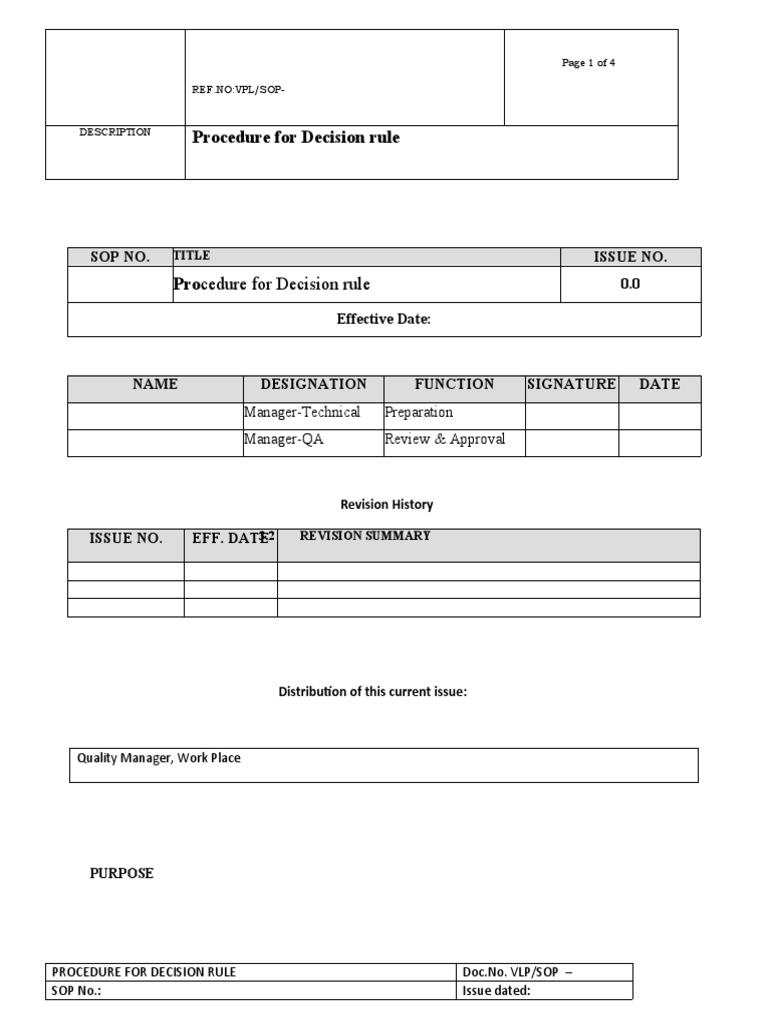 Decision Rule Sop | Download Free PDF | Specification (Technical ...