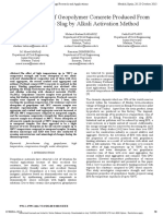 Fire Resistance of Geopolymer Concrete Produced From Ferrochrome Slag by Alkali Activation Method