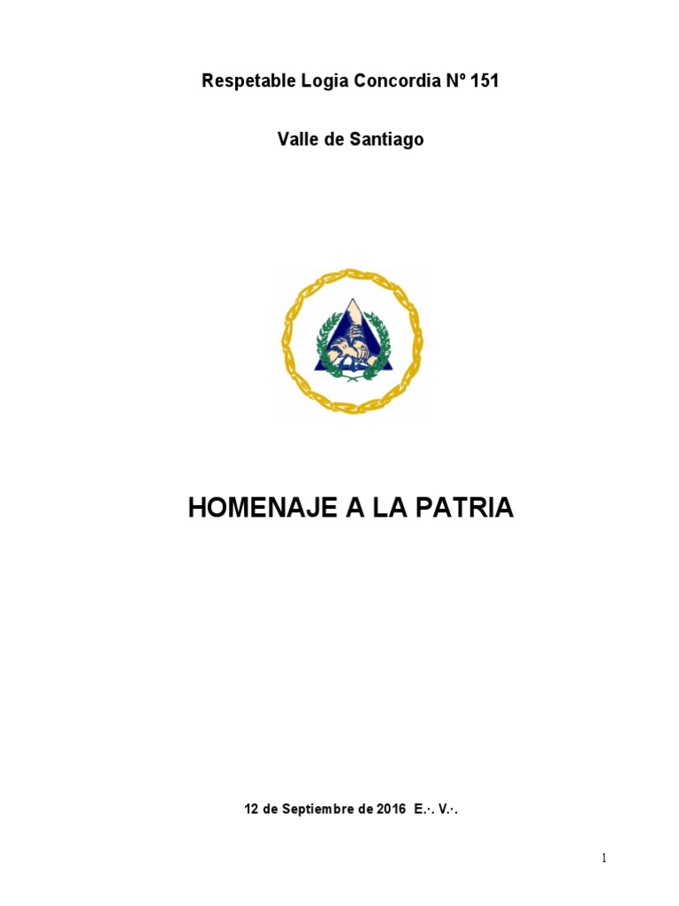 Homenaje a la Patria Chilena | PDF