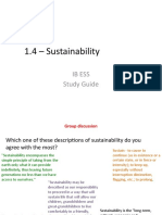 1.4 - Sustainability: Ib Ess Study Guide