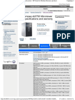 HP Compaq dc5750 Microtower PC Specifications