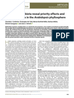 Synthetic Microbiota Reveal Priority Effects and Keystone Strains in The Arabidopsis Phyllosphere