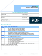 IT Project Performance Report