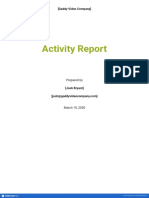 Gaddy Video Company Activity Report
