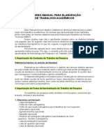 Pequeno Manual para Elaboracao de Trabalhos Academicos 2016