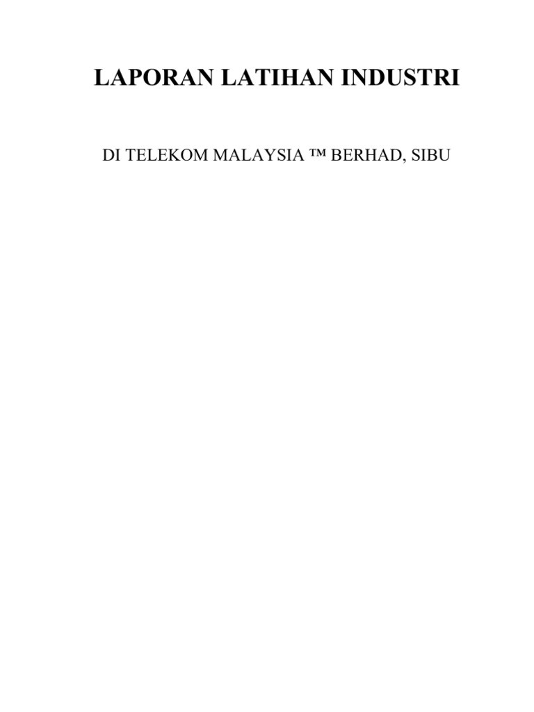 Laporan Latihan Industri Pdf