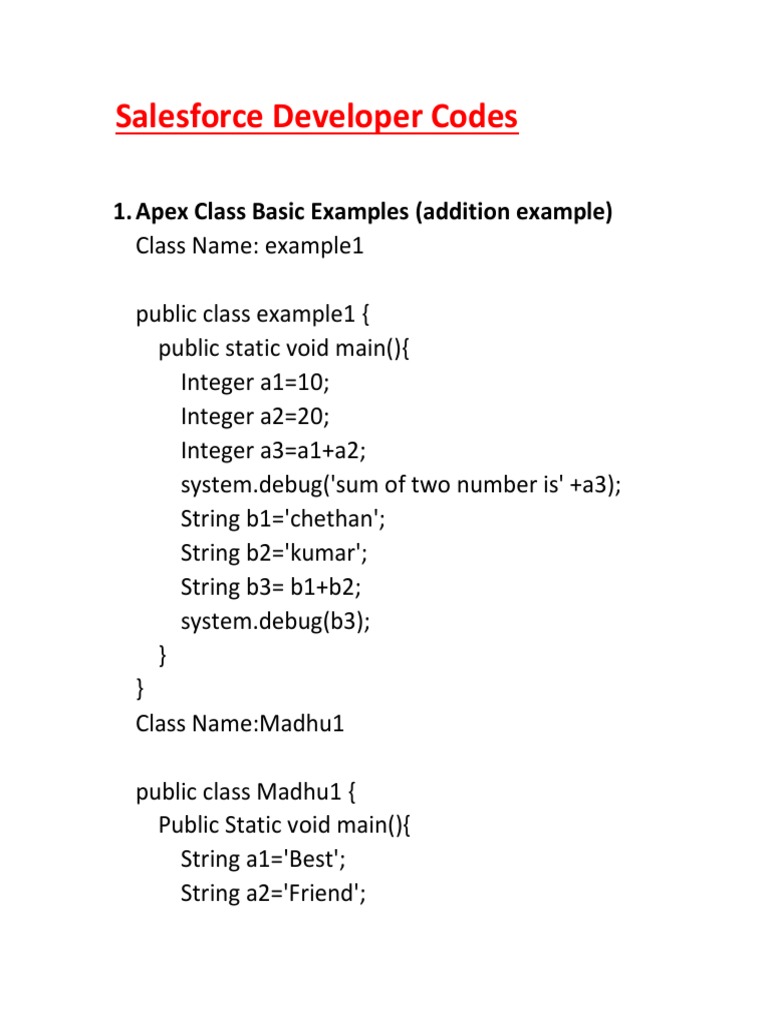 Salesforce Developer Codes: 1. Apex Class Basic Examples (Addition ...