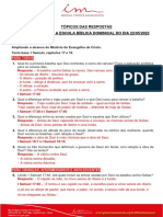 T Picos Das Respostas S Perguntas para A Escola B Blica Dominical Do Dia 22-05-22 PDF