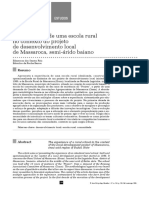 Escola rural no contexto do projeto de desenvolvimento local de Massaroca