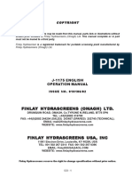 J-1175 ENGLISH Operation Manual: Finlay Hydrascreen Finlay Hydrascreens (Omagh) LTD