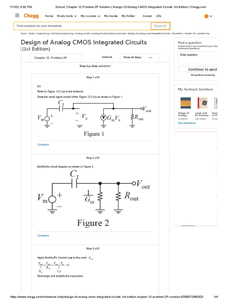 Design of analog cmos integrated circuits 1st edition pdf cmos