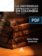 La Universidad Republicana y Laica en Colombia 1886 1924