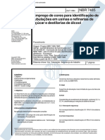 NBR 7485 NB 35 - Emprego de cores para identificacao de tubulacoes em usinas e refinarias de acucar e destilarias de alcool