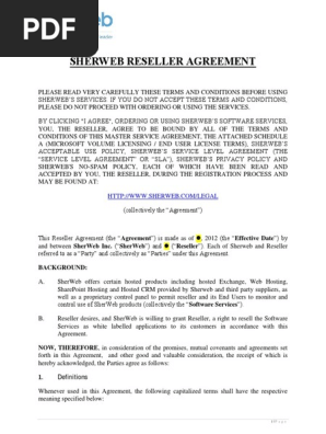 reseller white label agreement