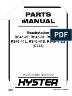 Hyster Reachstacker RS45-27 RS45-31 RS46-36 RS46-41L RS46-41S RS46-41LS (C222) Parts Manual