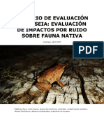 Criterio de Evaluación en El Seia: Evaluación de Impactos Por Ruido Sobre Fauna Nativa