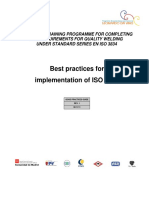 Best Practices For Implementation of ISO 3834