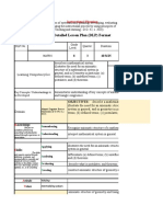 Detailed Lesson Plan (DLP) Format: Instructional Planning