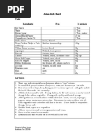 Asian Style Bowl: Yield: Ingredients Prep 1 Servings