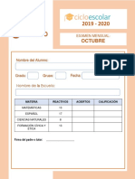 Examen - 3er - Grado - OCTUBRE 2019