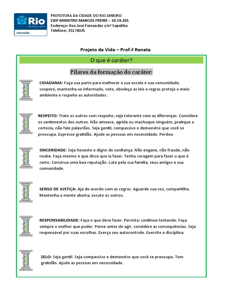 O Que É Caráter | PDF | Autoajuda, image size:768x1024