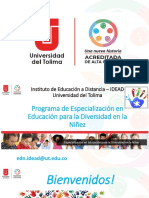 Esp. en Educación para la Diversidad en la Niñez 2022A