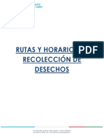 Rutas y Horarios de Recolección de Desechos.