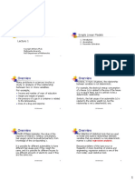 Regression Modelling Simple Linear Models