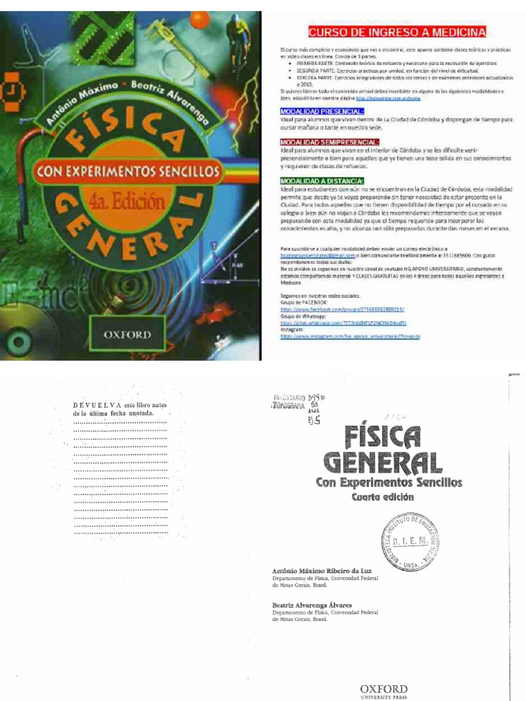 Fisica General - Maximo Alvarenga - 4° Ed | PDF