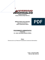 Estructura de La Ley Federal de Procedimiento Contencioso Administrativo - MILDRED ODALYS FLORES BARAJAS - 110722