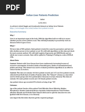 Indian Liver Patient RMarkdown