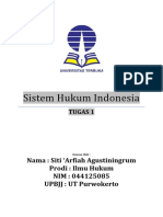 Sistem Hukum Indonesia (Siti 'Arfiah Agustiningrum - 044125085)