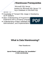 Dokumen - Tips Data Warehouse Prerequisites Familiarity With Microsoft SQL Server Familiarity