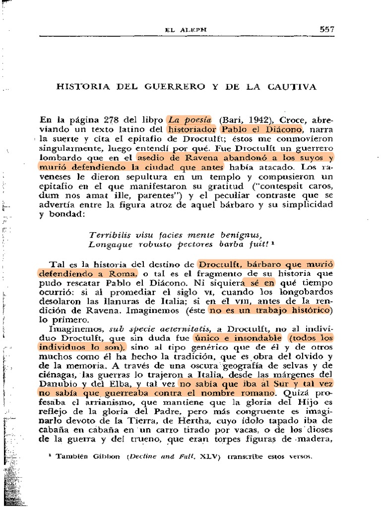 Historia Del Guerrero y de La Cautiva (Obras Completas) PDF