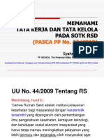 Paparan Sosialisasi Pedoman Sotk RSD Pasca PP 72 TH 2019 20 Juli 2020