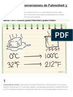 Cómo Hacer Conversiones de Fahrenheit y Celsius