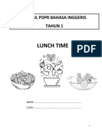 Worksheet PDPR Luch Time Topic 4 Year 1
