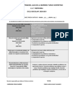 Ficha Descriptiva 2019 Al 2021escuela Primaria Juan de La Barrera Turno Vespertino Santiago