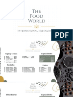 Logo y Menú. The Food World