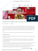 Conciencia Fonológica para El Lenguaje de Los Niños - Clínica Fuensalud