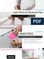 Main Parts of A Business Plan: G9 - Q4 - Module 1