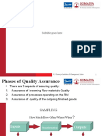 Quality Assurance Phases and Acceptance Sampling