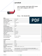 XB5AVB4 Pilot Light Specification Sheet