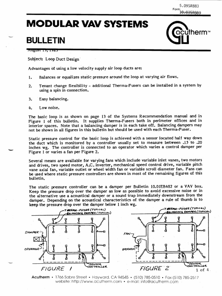 Design VAV Loop Ducts PDF