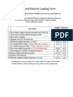 Cirrus Weight & Balance Form