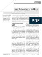 Venous Thrombosis in Children: Victoria E Price and Anthony KC Chan