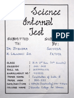 SF Jitendra Sir Polity Test (4th Sem)